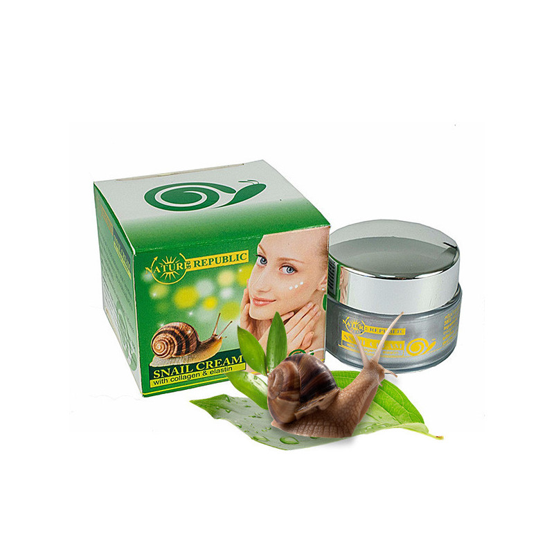 Night cream with snail secretion, collagen and elastin, 20 ml
