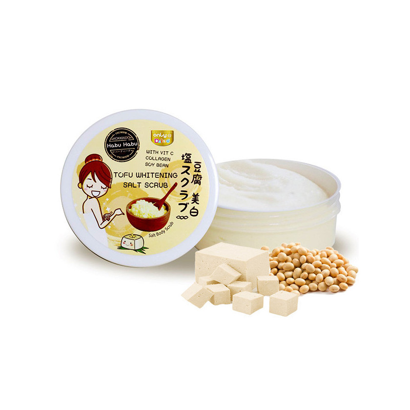 Habu Habu Tofu Whitening Salt Scrub, 180 g