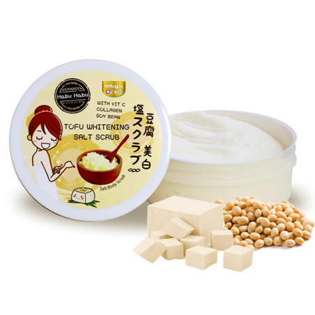 Habu Habu Tofu Whitening Salt Scrub, 180 g