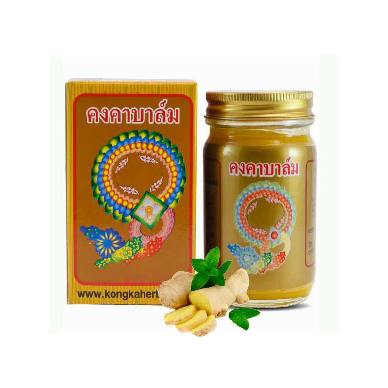 Kongka Herb Golden Thai Balsam with Mountain Ginger, 50 g
