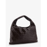 Hop leather shoulder bag with woven effect