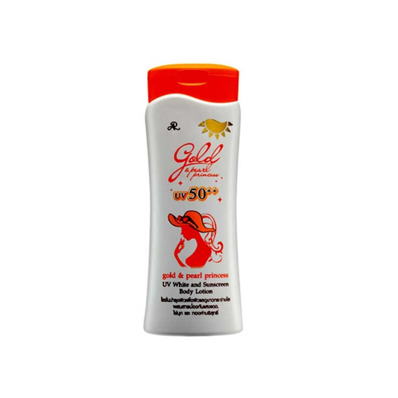 Sunscreen Body Lotion Gold and pearl princess UV50++ ,300 ml