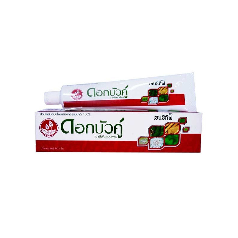Twin Lotus Herbal Toothpaste Dok Bua Ku Sensitive, 90 g