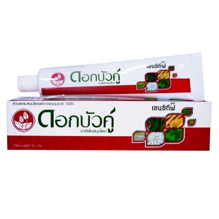 Twin Lotus Herbal Toothpaste Dok Bua Ku Sensitive, 90 g