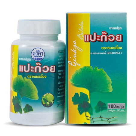 Capsules Ginkgo Biloba, for the cerebral circulation and improve memory, 100 pcs