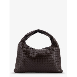 Hop leather shoulder bag with woven effect