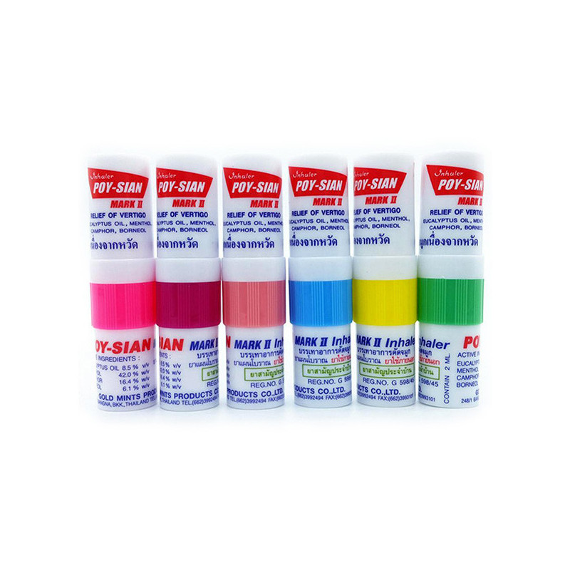Poy-Sian Herbal inhaler for colds and dizziness, 6 pcs