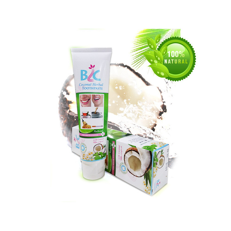 BLC Coconut Herbal Toothpaste 100% Natural Coconut Oil Extraction